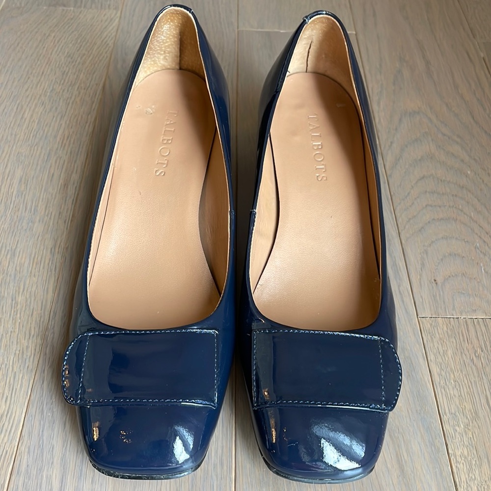 TALBOTS BRYN4 Blue Patent Heels